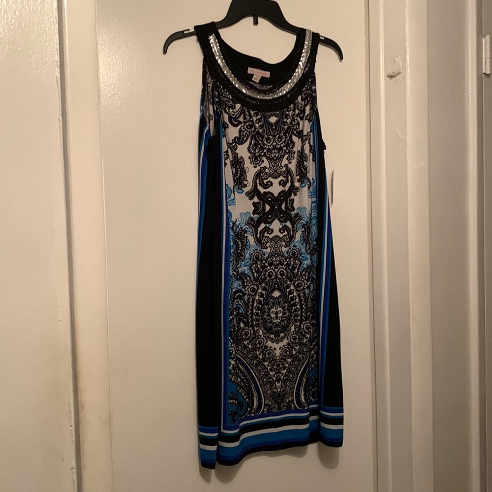 Dress barn  women’s sequin trim Aline dress